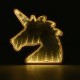 Creative Cute Unicorn Mirror Lamp LED Tunnel Night Light for Kid Atmosphere Light White/Warm White