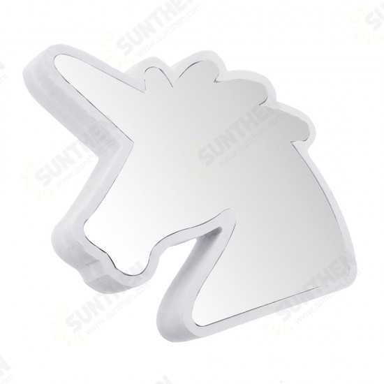 Creative Cute Unicorn Mirror Lamp LED Tunnel Night Light for Kid Atmosphere Light White/Warm White Creative Cute Unicorn Mirror Lamp LED Tunnel Night Light for Kid Atmosphere Light White/Warm White