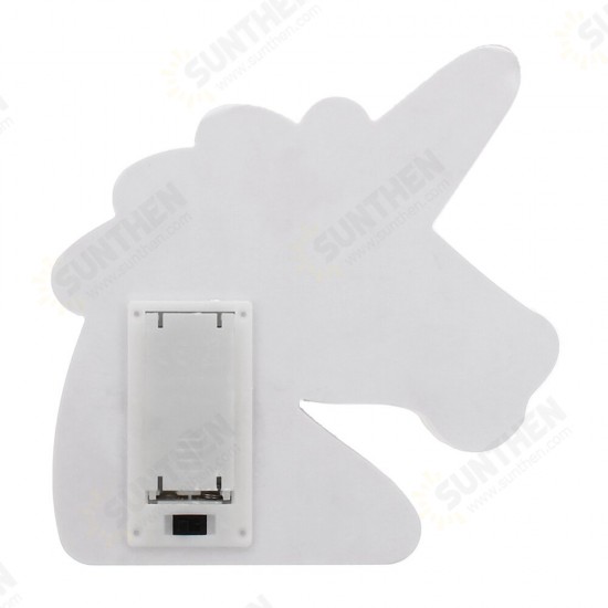 Creative Cute Unicorn Mirror Lamp LED Tunnel Night Light for Kid Atmosphere Light White/Warm White Creative Cute Unicorn Mirror Lamp LED Tunnel Night Light for Kid Atmosphere Light White/Warm White