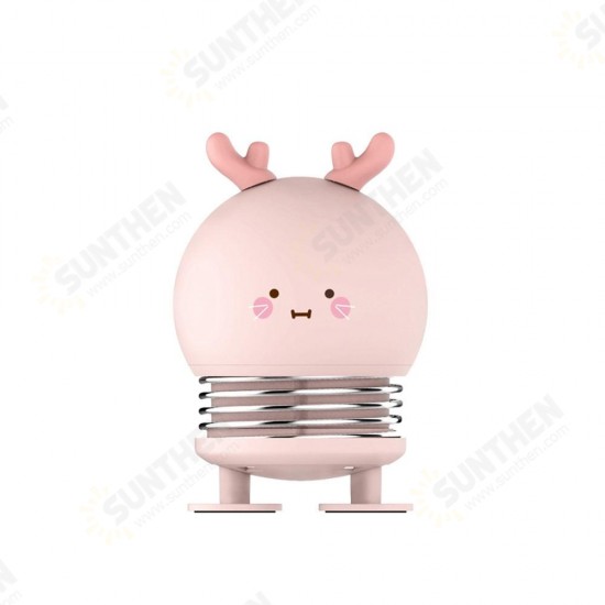 Creative LED Cartoon Spring Switch Rabbit Deer Night Light for Children Toy Pressure Relief Gift