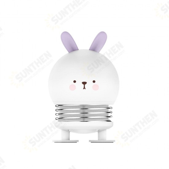 Creative LED Cartoon Spring Switch Rabbit Deer Night Light for Children Toy Pressure Relief Gift