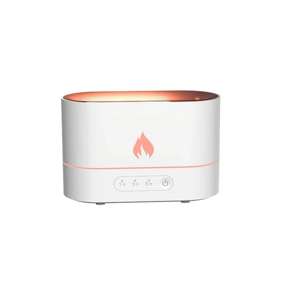 Creative Simulation Flame LED Night Light 3D Flame Aromatherapy Diffuser for Living Room Bedroom USB Rechargeable