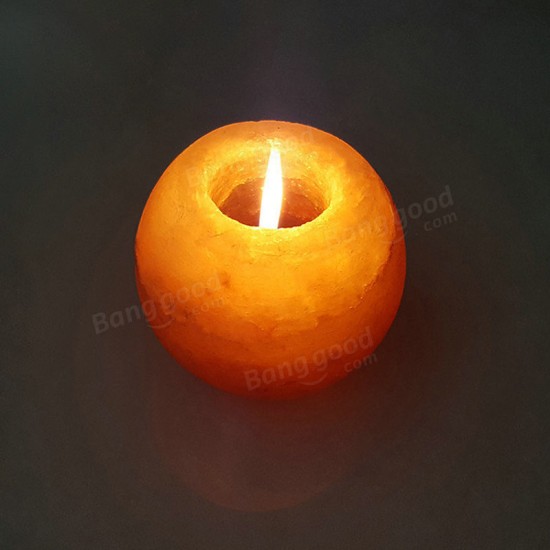 Crystal Himalayan Night Light Candle Holder Natural Salt Rock Tea Light Air Purifying Table Lamp