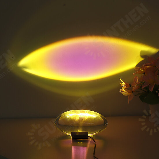 Crystal Sunset Projection Lamp Decoration Floor Bedroom Night Light Atmospheres