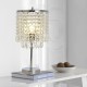 Crystal Table Pendant Lamps Bedroom Modern Wedding Decoration Dimmable Desk Lamp for Bedside Living Room Lighting