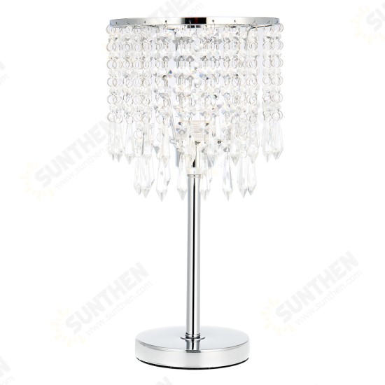 Crystal Table Pendant Lamps Bedroom Modern Wedding Decoration Dimmable Desk Lamp for Bedside Living Room Lighting