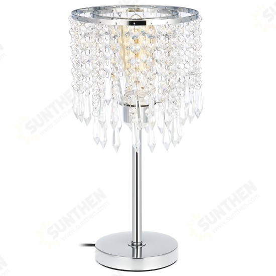 Crystal Table Pendant Lamps Bedroom Modern Wedding Decoration Dimmable Desk Lamp for Bedside Living Room Lighting