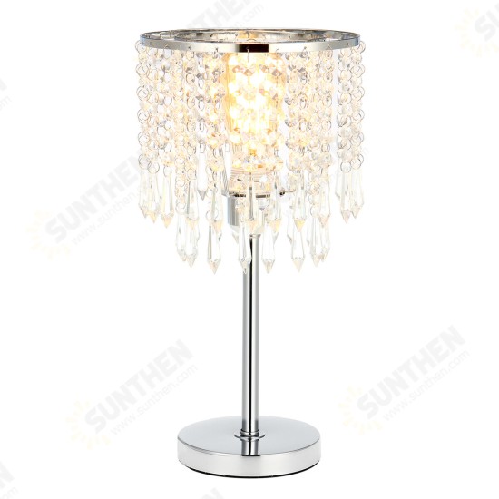 Crystal Table Pendant Lamps Bedroom Modern Wedding Decoration Dimmable Desk Lamp for Bedside Living Room Lighting