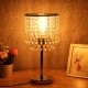 Crystal Table Pendant Lamps Bedroom Modern Wedding Decoration Dimmable Desk Lamp for Bedside Living Room Lighting