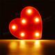 Cute 11 LED Marquee Heart Night Light Battery Lamp Baby Kids Bedroom Home Decor