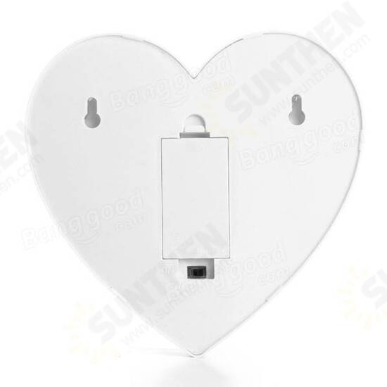 Cute 11 LED Marquee Heart Night Light Battery Lamp Baby Kids Bedroom Home Decor