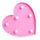 Cute 11 LED Marquee Heart Night Light Battery Lamp Baby Kids Bedroom Home Decor