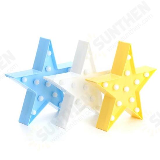 Cute LED Five-Pointed Star Night Light for Baby Kids Bedroom Home Decor