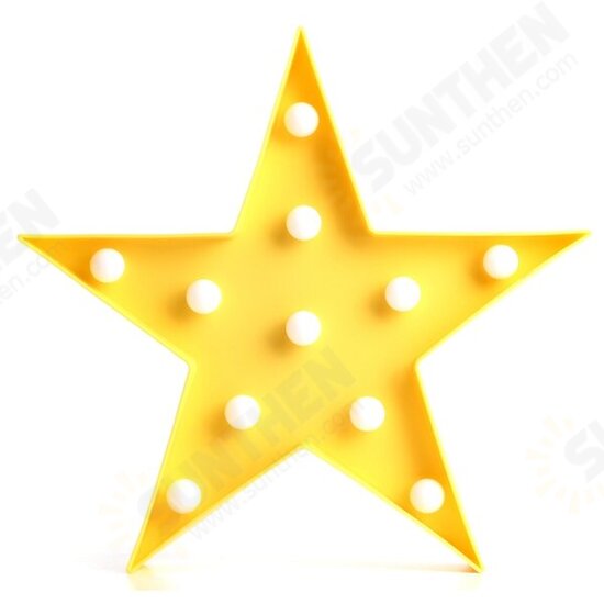 Cute LED Five-Pointed Star Night Light for Baby Kids Bedroom Home Decor