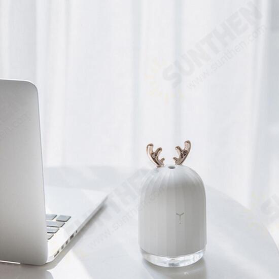 Cute White Deer / Pink Rabbit 220ML Humidifier Air Purifier USB Colorful Light for Home Office Car Cute White Deer / Pink Rabbit 220ML Humidifier Air Purifier USB Colorful Light for Home Office Car