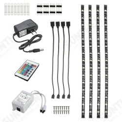 DC12V 4PCS 50CM Waterproof LED Strip Light RGB Outdoor Lamp + 24Keys Remote Control + Power Adapter DC12V 4PCS 50CM Waterproof LED Strip Light RGB Outdoor Lamp + 24Keys Remote Control + Power Adapter