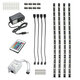 DC12V 4PCS 50CM Waterproof LED Strip Light RGB Outdoor Lamp + 24Keys Remote Control + Power Adapter DC12V 4PCS 50CM Waterproof LED Strip Light RGB Outdoor Lamp + 24Keys Remote Control + Power Adapter