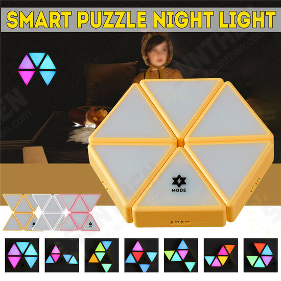 DC5V USB DIY Smart Puzzle Night Light Touch-sensitive Color-changing Toy DC5V USB DIY Smart Puzzle Night Light Touch-sensitive Color-changing Toy