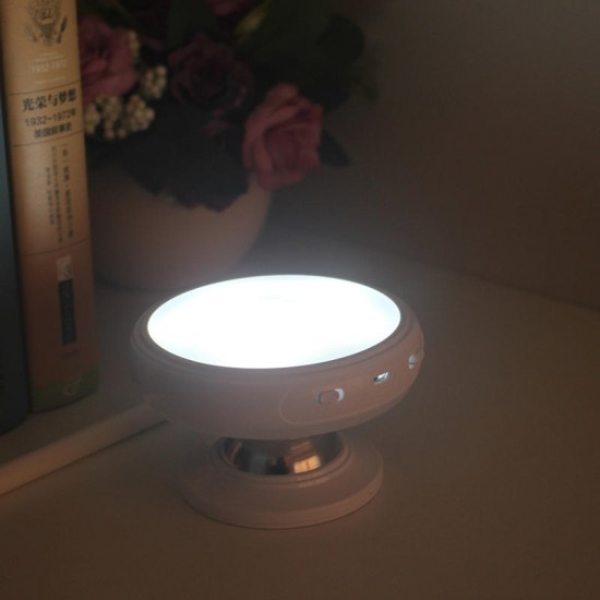 DX-004 360° Rotation Human Body Sensor LED Night Light Magnetic Holder USB Rechargeable Lamp