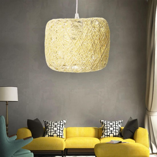 E27 Modern Pendant Light Rope Ceiling Lamp Chandelier Home Fixture Decoration Lamp Cover