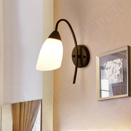 E27 Modern Wall Light LED Bedroom Lamps Glass Sconce Stair Lighting Fixtures