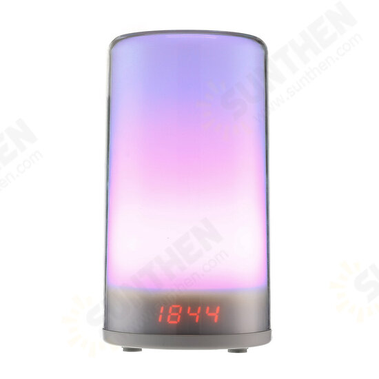 3W 3100K RGB Wake-up Lamp Digital Alarm Clock Warm White Light with 3 Dimmable Modes for Bedroom