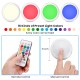 4Pcs RGB 16 Colors Round Cabinet Lights Remote Control 1000MAH USB Rechargeable