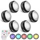 6PCS DC 4.5V RGB 3800-4000K 4 Modes Touch Round Cabinet Light with 2PCS Remote Controller for Bedroom 6PCS DC 4.5V RGB 3800-4000K 4 Modes Touch Round Cabinet Light with 2PCS Remote Controller for Bedroom