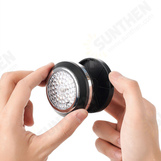 6PCS DC 4.5V RGB 3800-4000K 4 Modes Touch Round Cabinet Light with 2PCS Remote Controller for Bedroom