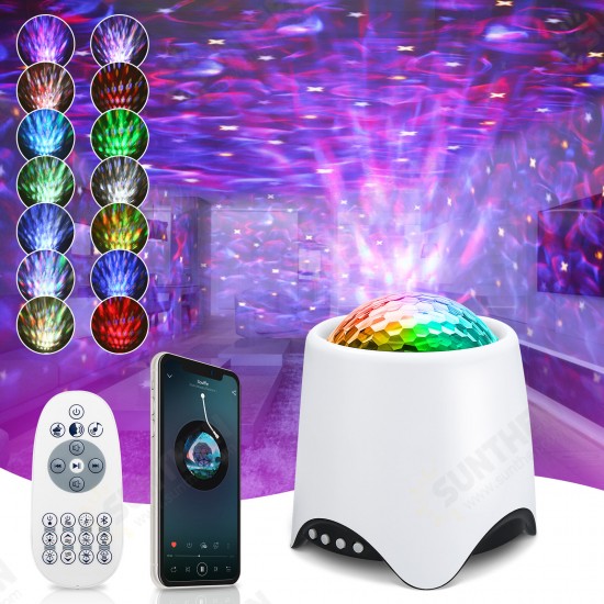 USB RGB LED Galaxy Projector Light Starry Sky Ocean Music Night Light with Remote Control