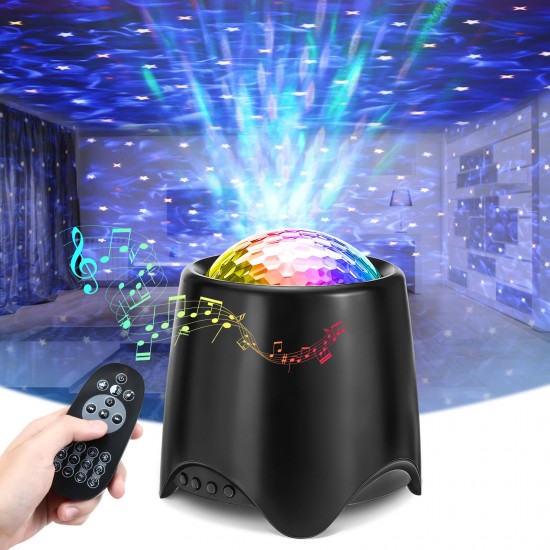 USB RGB LED Galaxy Projector Light Starry Sky Ocean Music Night Light with Remote Control