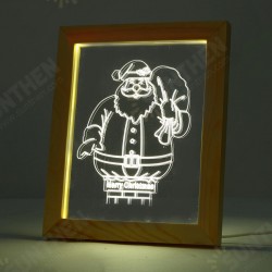 FL-713 3D Photo Frame Illuminative LED Night Light Wooden Santa Claus Christmas USB Lamp FL-713 3D Photo Frame Illuminative LED Night Light Wooden Santa Claus Christmas USB Lamp