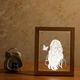 FL-716 3D Photo Frame Illuminative LED Night Light Wooden Girl Christmas USB Lamp