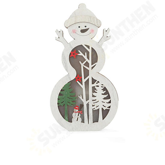 Festival Wooden LED Christmas Light Display Ornament for Christmas Home Table Decorations Festival Wooden LED Christmas Light Display Ornament for Christmas Home Table Decorations