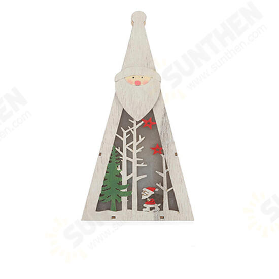 Festival Wooden LED Christmas Light Display Ornament for Christmas Home Table Decorations Festival Wooden LED Christmas Light Display Ornament for Christmas Home Table Decorations