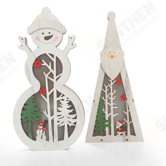 Festival Wooden LED Christmas Light Display Ornament for Christmas Home Table Decorations Festival Wooden LED Christmas Light Display Ornament for Christmas Home Table Decorations
