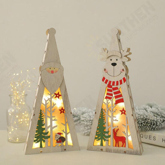 Festival Wooden LED Christmas Light Display Ornament for Christmas Home Table Decorations Festival Wooden LED Christmas Light Display Ornament for Christmas Home Table Decorations