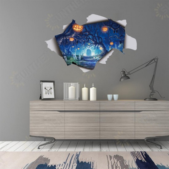 Halloween 3D Wall Sticker Decal Lamp Removable DIY Scary Decal Poster Mural Decor