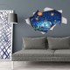 Halloween 3D Wall Sticker Decal Lamp Removable DIY Scary Decal Poster Mural Decor