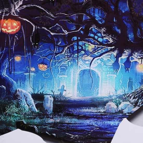 Halloween 3D Wall Sticker Decal Lamp Removable DIY Scary Decal Poster Mural Decor