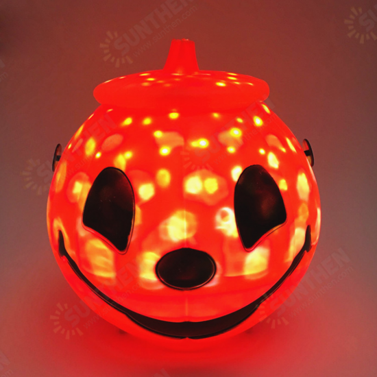 Halloween LED Rotate Hanging Halloween Pumpkin Lantern Night Light Festival Gift Kids Home Party Decor