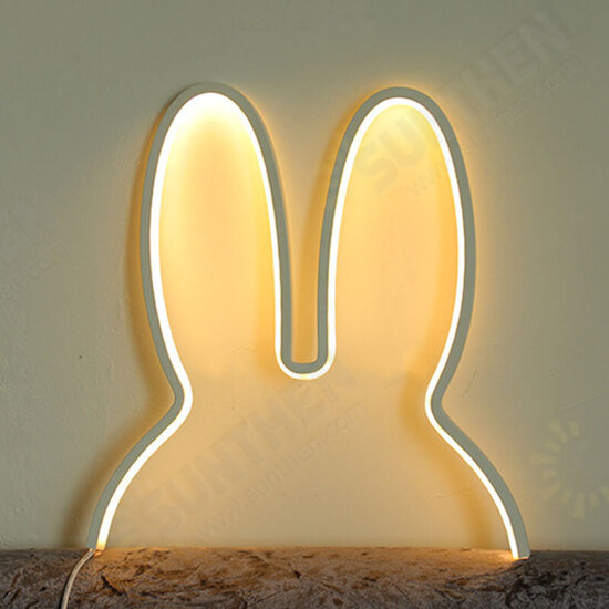 Ins Nordic Style Children Decoration Creative Led Lamp Rabbit Night Light