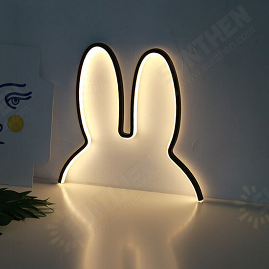 Ins Nordic Style Children Decoration Creative Led Lamp Rabbit Night Light