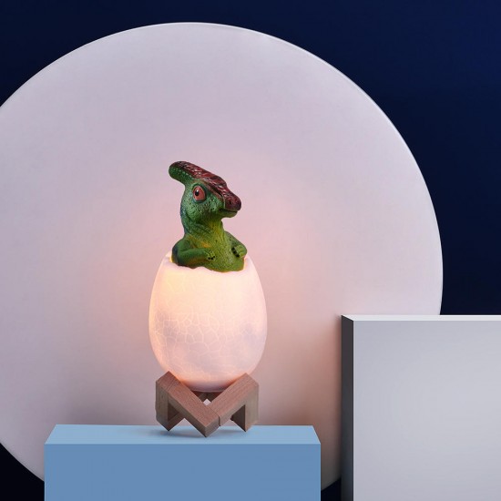 KL-02 Decorative 3D Deputy Dinosaur Egg Smart Night Light Touch Switch 3 Colors Change LED Nightlight For Christmas Gifts