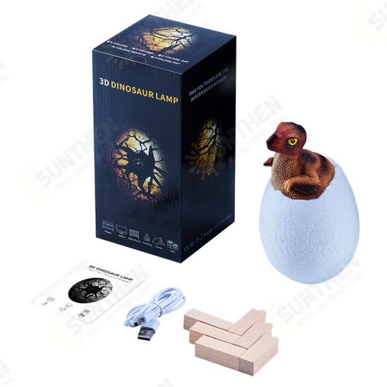 KL-02 Decorative 3D Oviraptor Dinosaur Egg Smart Night Light Touch Switch 3 Colors Change LED Nightlight For Christmas Gift KL-02 Decorative 3D Oviraptor Dinosaur Egg Smart Night Light Touch Switch 3 Colors Change LED Nightlight For Christmas Gift
