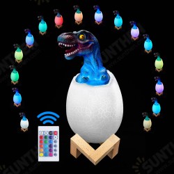 KL-02 Decorative 3D Tyrannosaurus Egg Smart Night Light 16 Colors Remote Control Touch Switch LED Nightlight For Christmas Gift KL-02 Decorative 3D Tyrannosaurus Egg Smart Night Light 16 Colors Remote Control Touch Switch LED Nightlight For Christmas Gift
