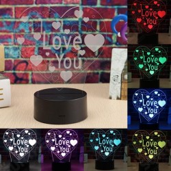 LED 3D Colorful I Love You Night Light Remote Control Touch Sensor Desktop Lamp LED 3D Colorful I Love You Night Light Remote Control Touch Sensor Desktop Lamp