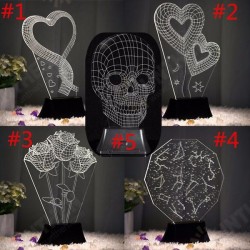 LED 3D Night Light USB Creative Home Energy Saving Night Light Bedside Lamp LED 3D Night Light USB Creative Home Energy Saving Night Light Bedside Lamp
