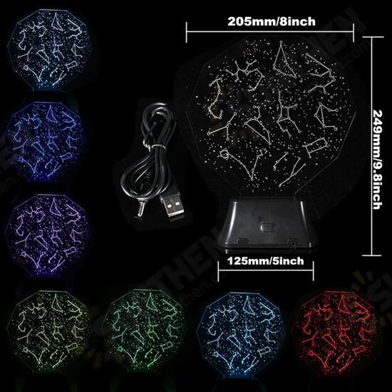 LED 3D Night Light USB Creative Home Energy Saving Night Light Bedside Lamp