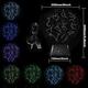LED 3D Night Light USB Creative Home Energy Saving Night Light Bedside Lamp